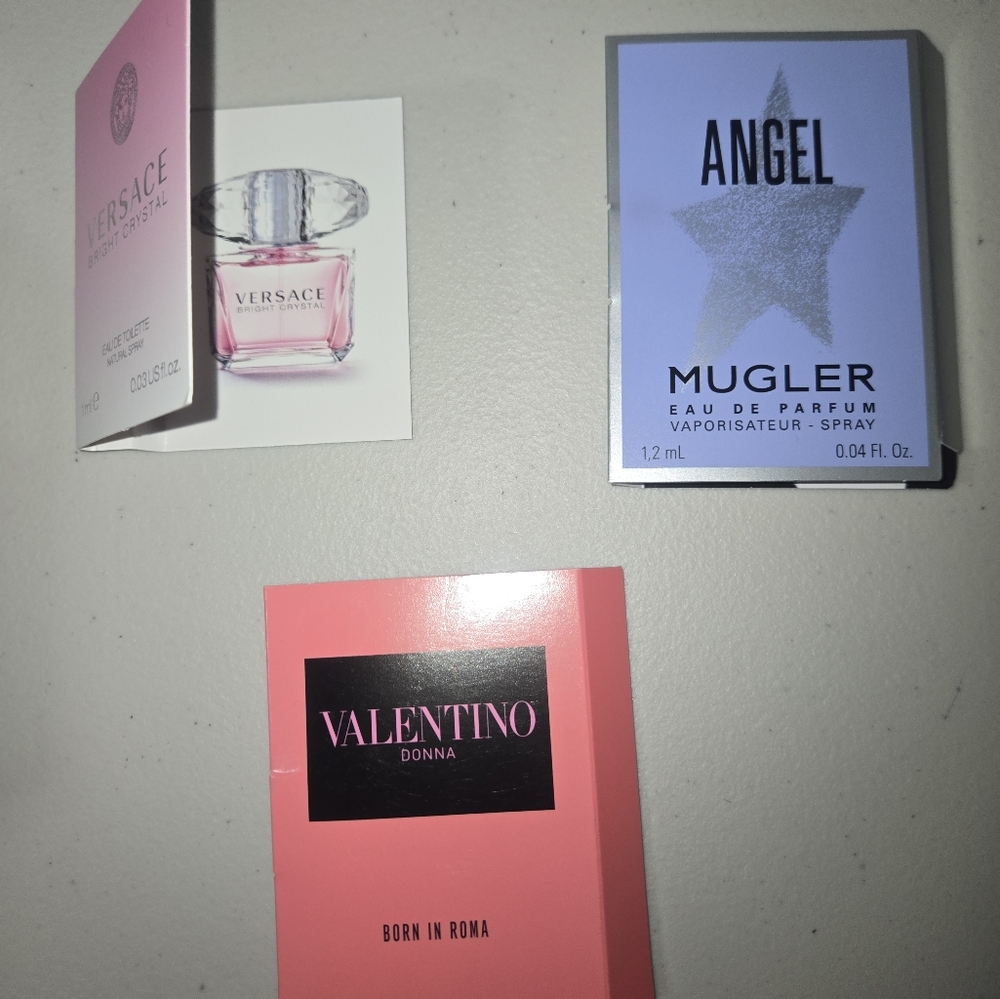 3pcs Perfume Samples -Angel, VERSACE, Valentino